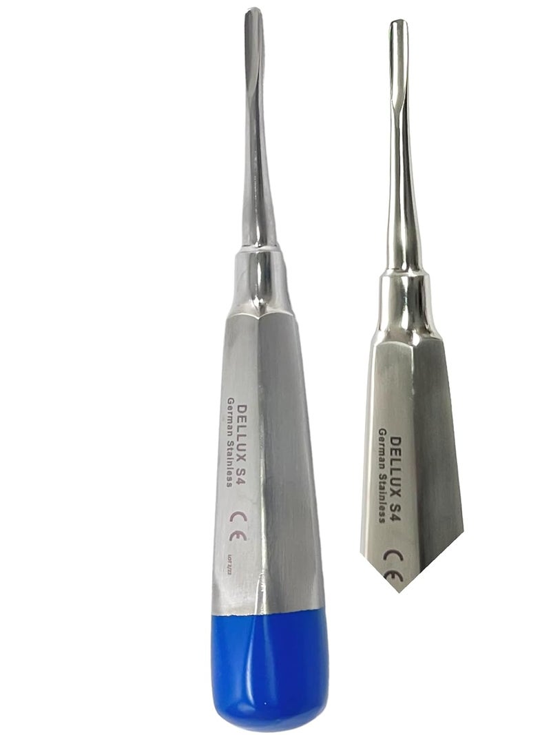 artlab -Dental Luxating Elevator Dental Root Elevators Straight Curved Tip-Periotome Luxating Elevator Apical Root Dental Elavators Extracting Extraction (Elevator STR 4MM Blue) - Image 3